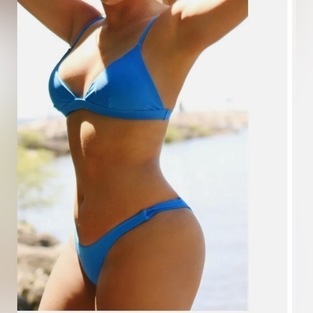 NEW Shein Turquoise Brazilian cheeky bikini, size medium